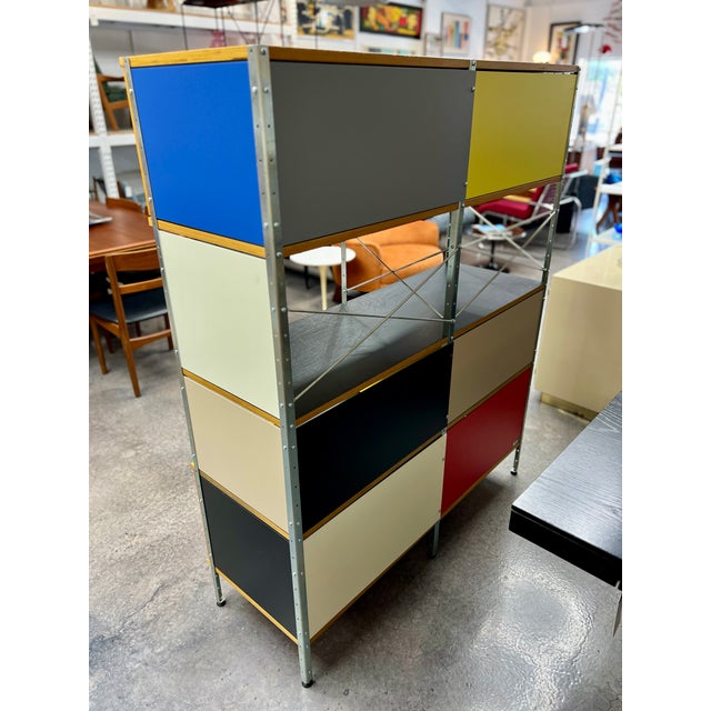 Mid Century Modern Authentic Herman Miller Designer Charles and Ray Eames “Esu” Storage Cabinet For Sale - Image 11 of 14