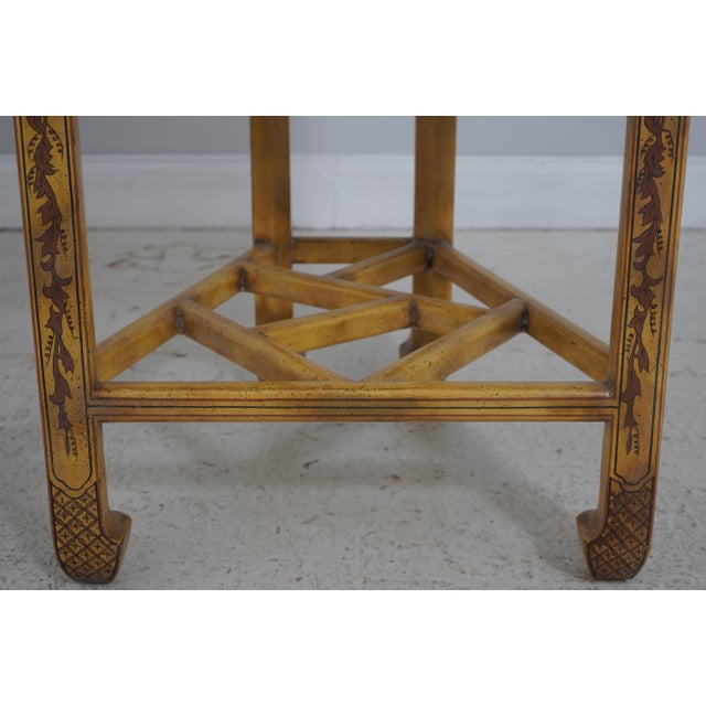 Set of 4 Maitland Smith Chinoiserie Counter Bar Stools For Sale - Image 9 of 18