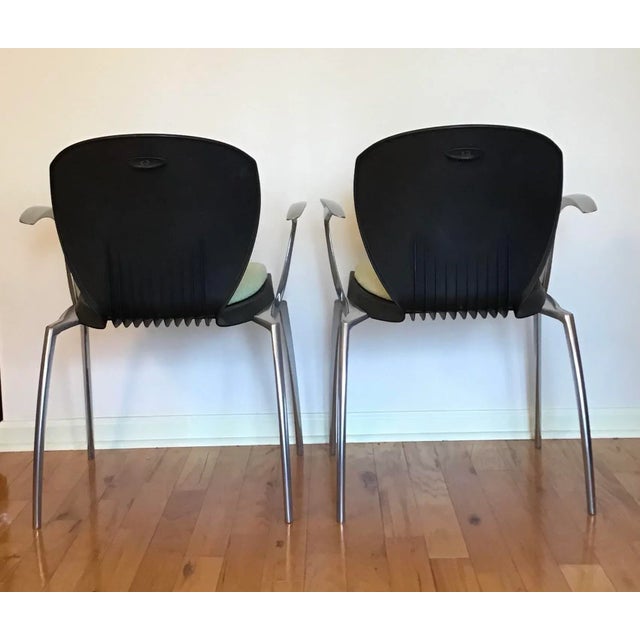 Mid-Century Modern Miles Keller for Allseating Space Age Cast Aluminum Os Chairs - a Pair For Sale - Image 3 of 13