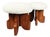 Stools in Wood and Fabric, Italy, Set of 2 For Sale