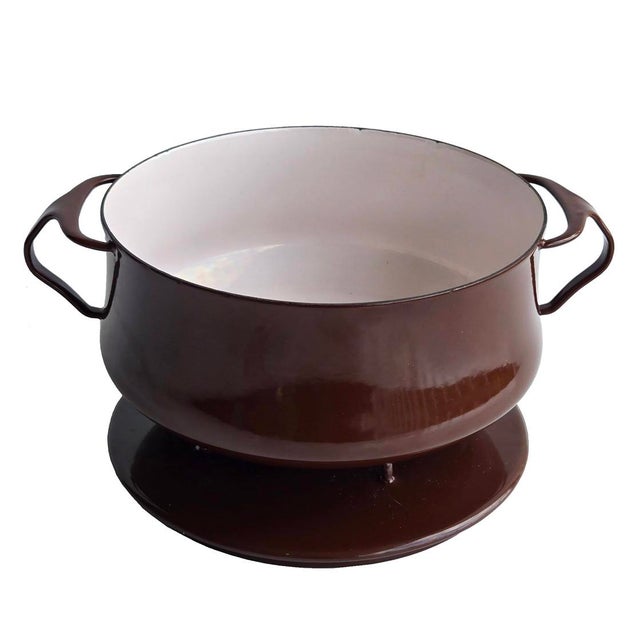 1970s Dansk Kobenstyle 4 Quart Casserole Pot With Trivet Lid, Designed by Jens H. Quistgaard For Sale In Miami - Image 6 of 15