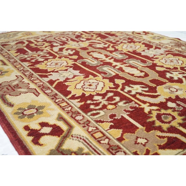 Textile Oushak Rug 4'1'' X 6'1'' For Sale - Image 7 of 10