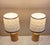 Vintage Bedside Lamps with Yellow-Brown Yew Wood Base and Fabric Shade from Lamplove, 1980s, Set of 2 For Sale - Image 3 of 10