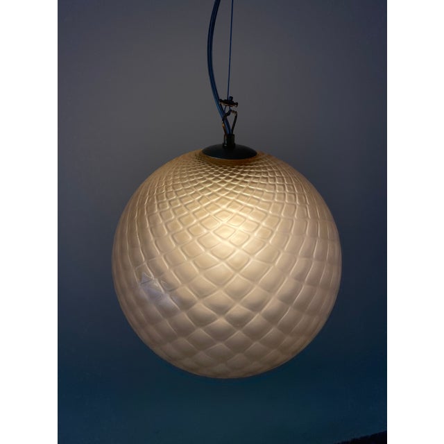 Beige Murano Glass Barolà Pendant Lamp in Balloton Glass, 2010s For Sale - Image 8 of 17