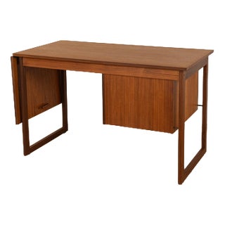 Vintage Teak Veneer Desk, 1960s For Sale