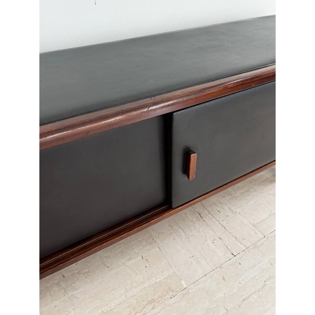 Sideboard Bench in Wood and Leather, Finland, 1950s For Sale - Image 9 of 18