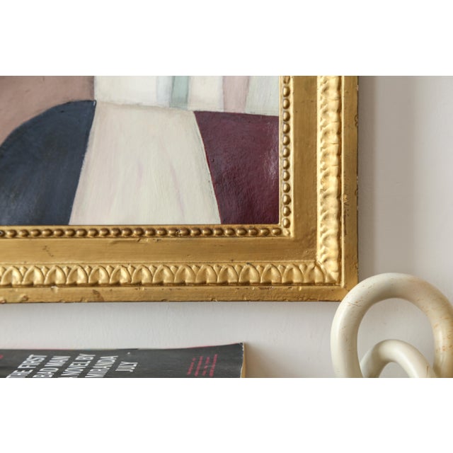 Original Framed Abstract Painting in Antique Gold Frame For Sale - Image 9 of 15