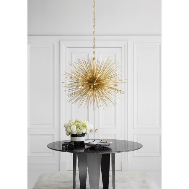 Modern Kelly Wearstler for Visual Comfort Signature Strada Medium Round Chandelier in Gild For Sale - Image 3 of 5