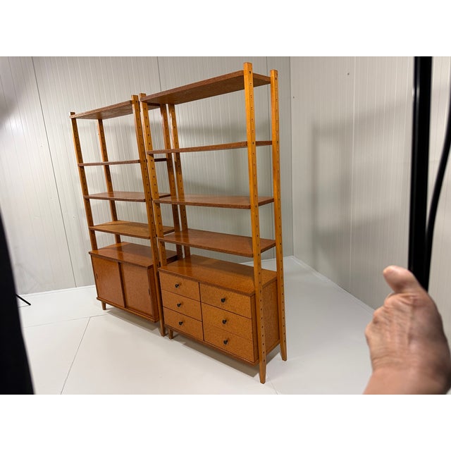 Pressed Wooden Bookcases, 1960s, Set of 2 For Sale - Image 12 of 18