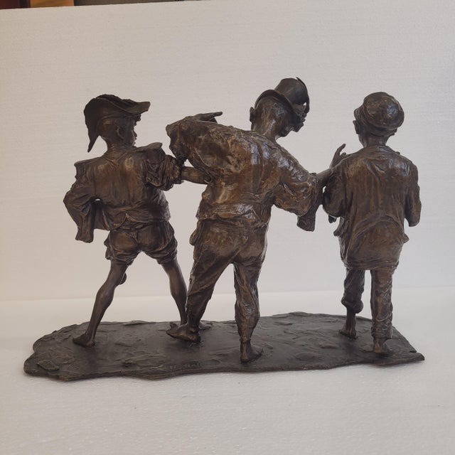 Francesco de Matteis, The Children's Concert, 19th Century, Patinated Bronze For Sale - Image 6 of 18