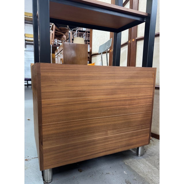 Late 20th Century Pair of Tall Industrial Style Executive Office Shelving Units For Sale - Image 14 of 14