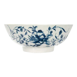 Antique Late 18th Century Caughley English Soft-Paste Porcelain Serving Bowl