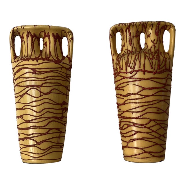 1960s “Social Realist" Ceramic Urns - A Pair For Sale