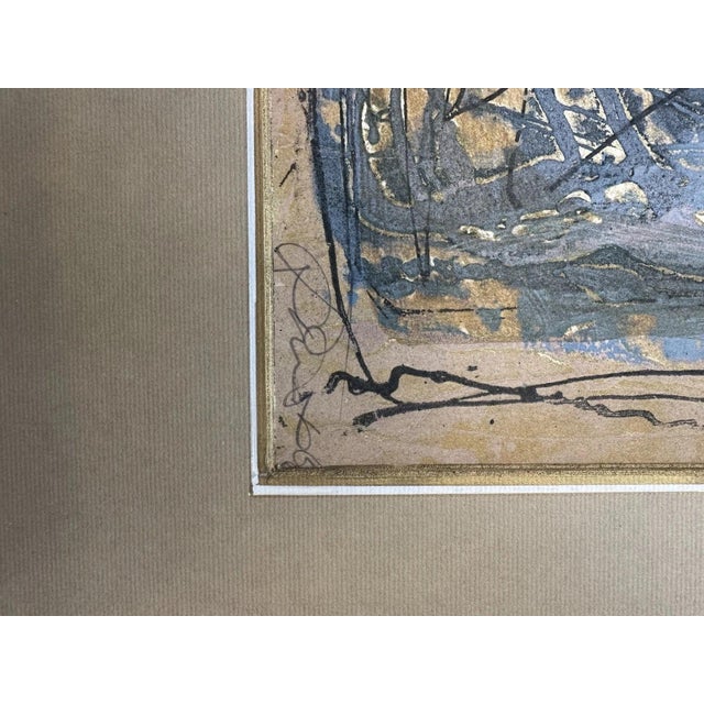 1980s Modernist Artist, Abstract Figure Composition, Oil Painting on Canvas For Sale - Image 5 of 13