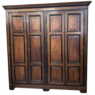 4-Door Wardrobe in Walnut, 1700s For Sale