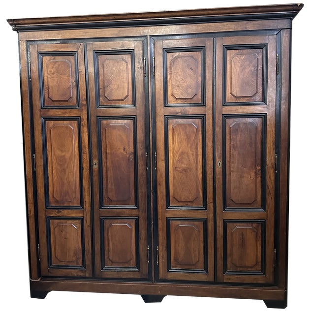 4-Door Wardrobe in Walnut, 1700s For Sale