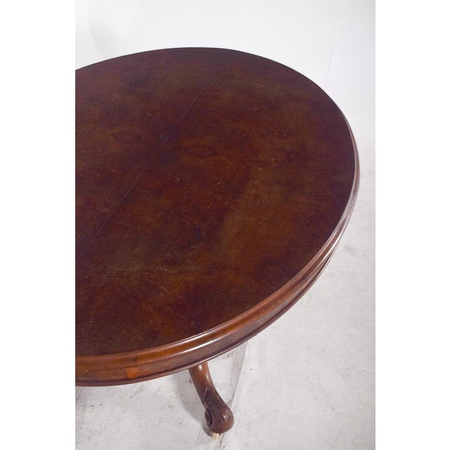 Antique Oval Walnut Dining Table, 1890s For Sale - Image 6 of 13
