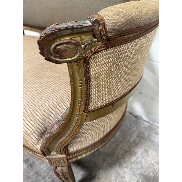 19th Century Heavily Carved Louis VXISettee For Sale - Image 10 of 10