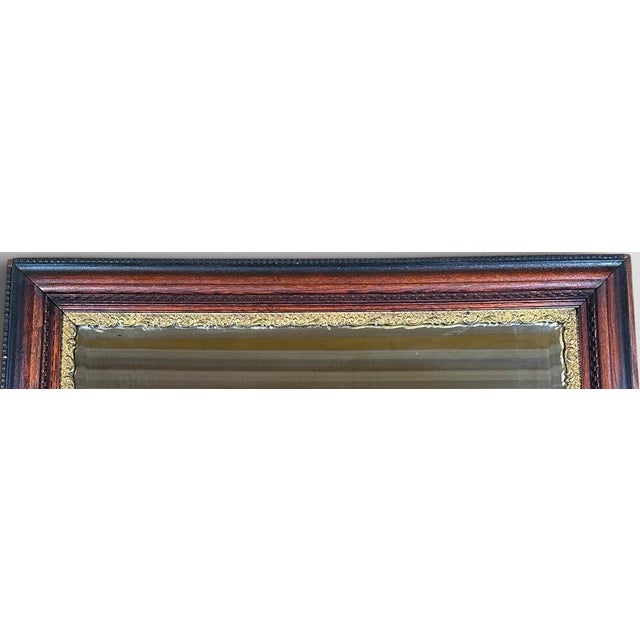 Brown Antique Nineteenth Century Victorian Walnut Overmantel Mirror Gold Gilt Gesso Border For Sale - Image 8 of 10