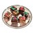 Silverplate Tray With Faux Christmas Holiday Chocolates - A Set of 8 For Sale