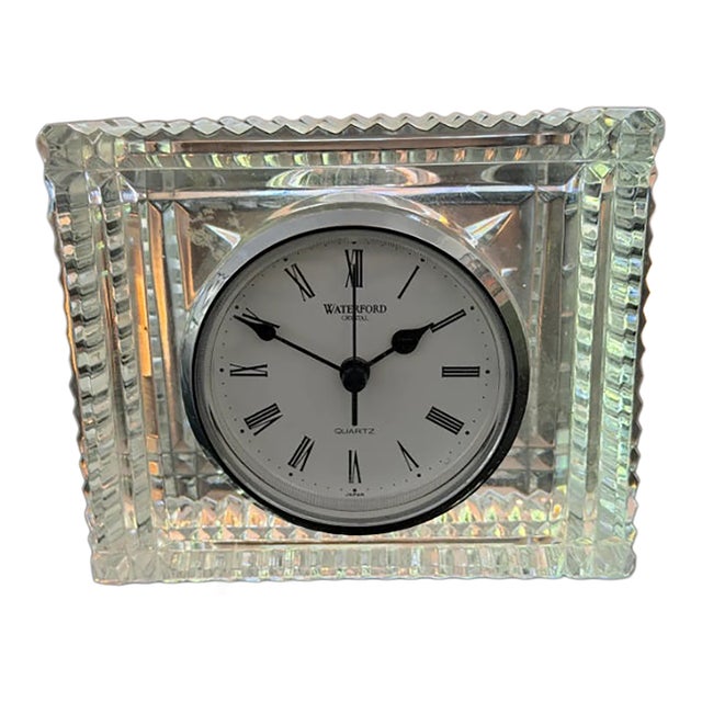 Vintage Waterford Crystal Quartz Desk Clock with Starburst Cut Crystal, beautiful condition, Made in Ireland, perfect for...