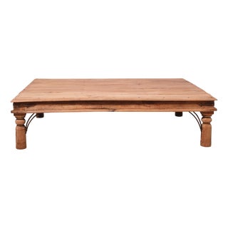 Vintage Indian Teak Coffee Table, 1960s For Sale