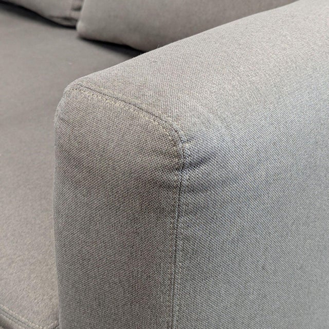 Gray Room & Board Oxford Gray Sectional Sofa With Pull-Out Sleeper For Sale - Image 8 of 8