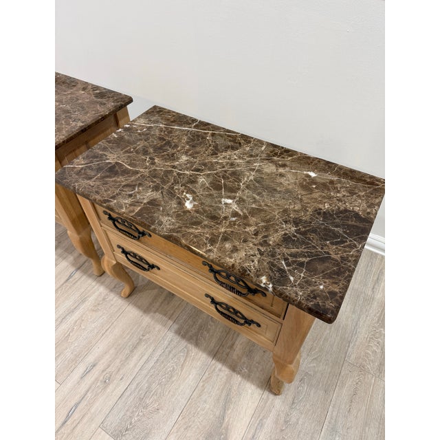 1990s 1990s Pair of Thomasville French Provincial Nighstands by Terrace Garden Collection For Sale - Image 5 of 12