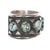 6.75" Clarence Chama Navajo sterling variscite row cuff bracelet For Sale - Image 4 of 10