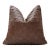 Luxury Handwoven Brown Genuine Leather Basket Weave Pillow 18x18 | Handmade Woven Leather Cushion For Sale