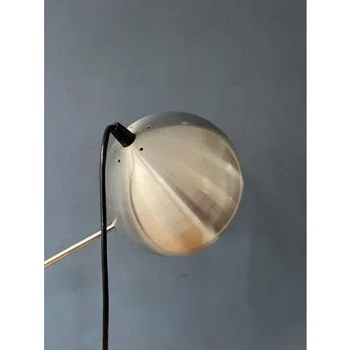 Silver Mid-Century Silver Swing Arm Eyeball Floor Lamp For Sale - Image 8 of 11