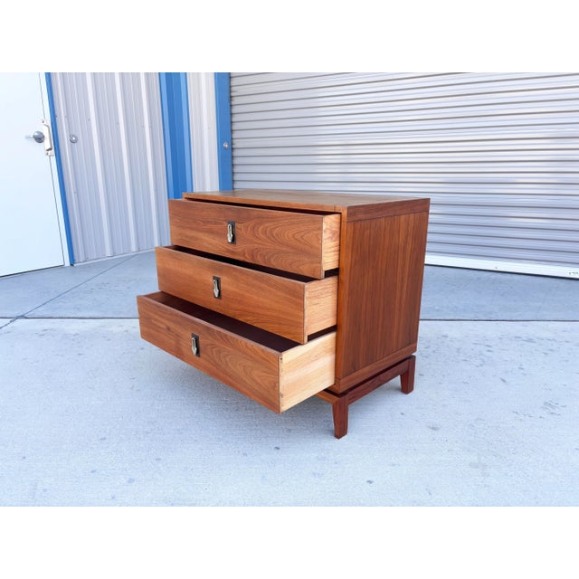 Brown 1960s Mid Century Walnut Chest of Drawers by John Keal for Brown Saltman For Sale - Image 8 of 13
