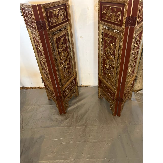 1960s Vintage Chinoiserie Screen Dividers - a Pair For Sale - Image 5 of 8