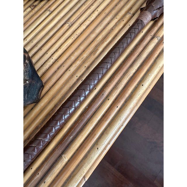 Animal Skin Vintage Leather English Equestrian Horse Riding Crop For Sale - Image 7 of 16