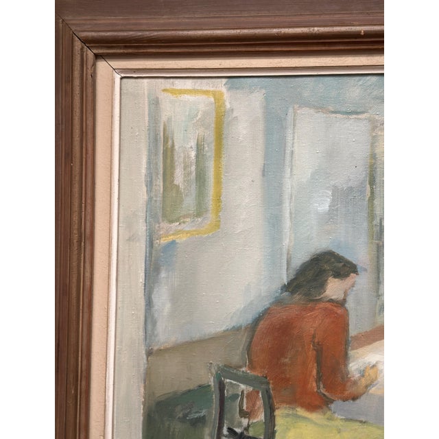 Sigge Ljungkvist, The Letter Writer, 1947, Oil on Canvas, Framed For Sale - Image 14 of 18