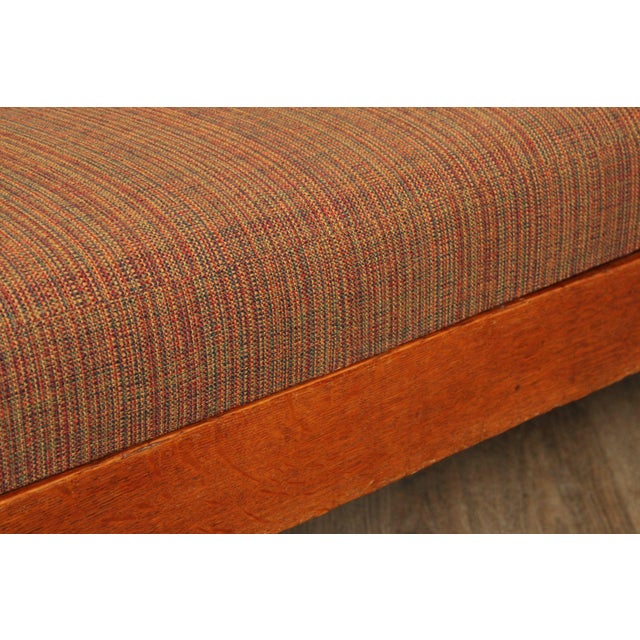 Antique Arts and Crafts Style Carved Oak Settle Sofa For Sale - Image 10 of 12