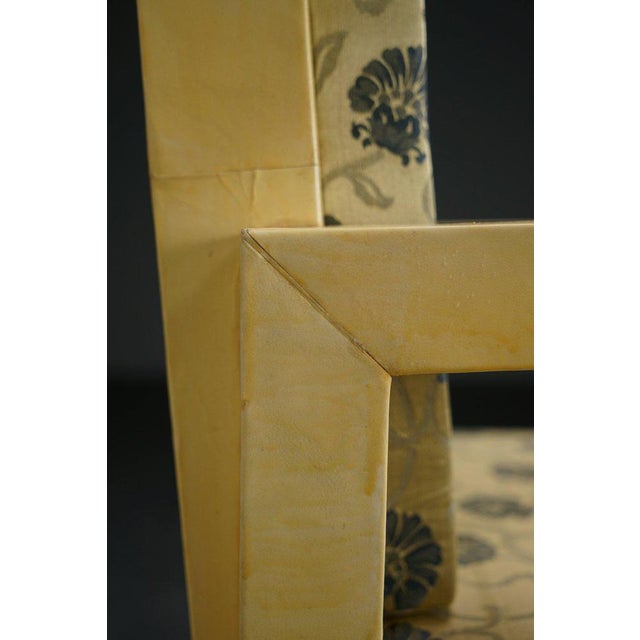 Textile Art Deco Armchair Parchment, 1930s For Sale - Image 7 of 17