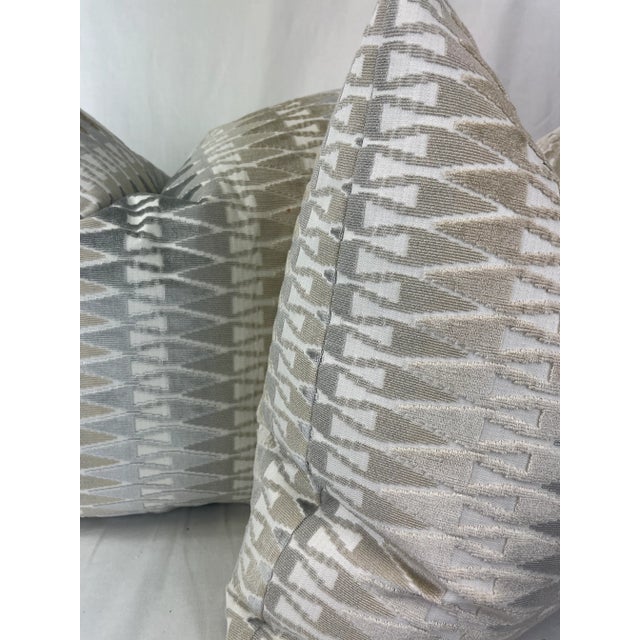 Kravet Kravet “Aboca Velvet” in Quartz 22” Pillows-A Pair For Sale - Image 4 of 7