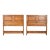 Drexel Mid-Century Modern Sculpted Walnut Twin Headboards, Pair For Sale