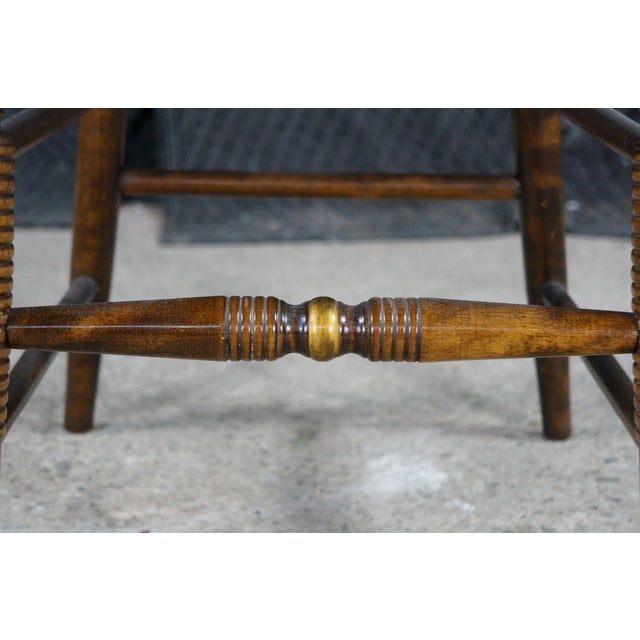 6 Vintage Nichols & Stone Co. Maple Hitchcock Style Stenciled Dining Chairs For Sale - Image 9 of 18