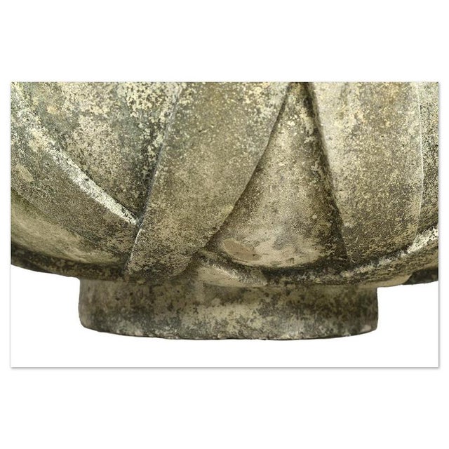 Large Carved Stone Basin For Sale - Image 5 of 7