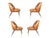 Vintage Campanula Chairs in Brown Leather and Brass by Carlo Pagani for Arflex, 1952, Set of 2 For Sale - Image 9 of 12