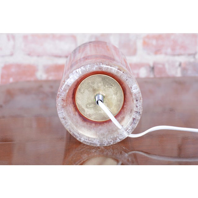 1960s Mid-Century Table Lamp in Marble Glass, Czech, 1960s For Sale - Image 5 of 8