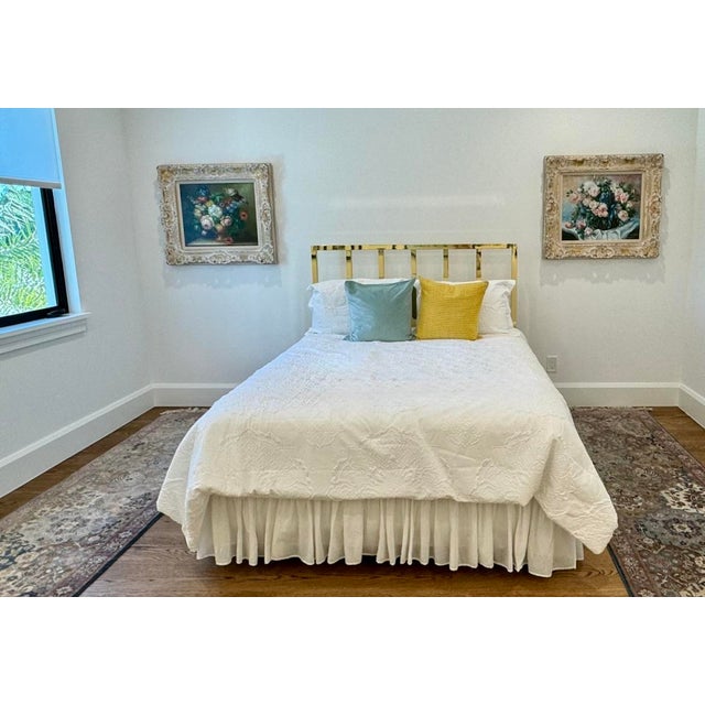 1979 Modern Brass Queen Headboard For Sale - Image 4 of 9