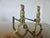 Metal Andirons in Gilt Bronze by Anton Prinner, 1930s, Set of 2 For Sale - Image 7 of 12