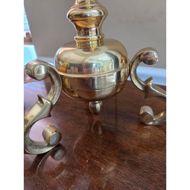 Late 20th Century Sarreid Brass Bouillotte Style Lamp For Sale - Image 13 of 13