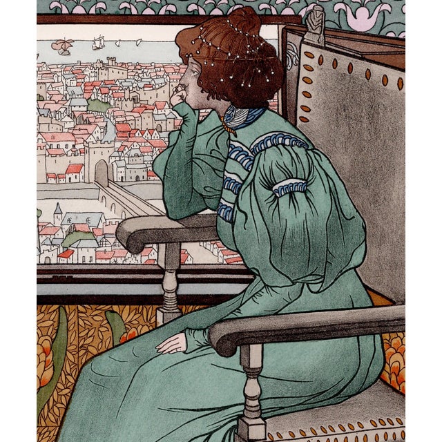 Gustave-Max Stevens, Solveig, 1898, Lithograph on Paper For Sale - Image 3 of 10