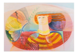 'Dove of Peace' by Vittorio Maria Di Carlo, Large Oil, New Figurative Movement, Italian Modernism