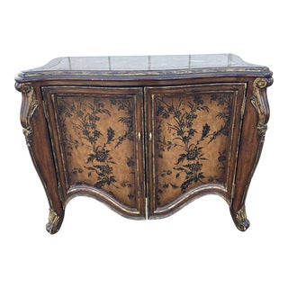 Marge Carson Vouvray Chest Marble Top 2 Tier Side Table Nightstand For Sale