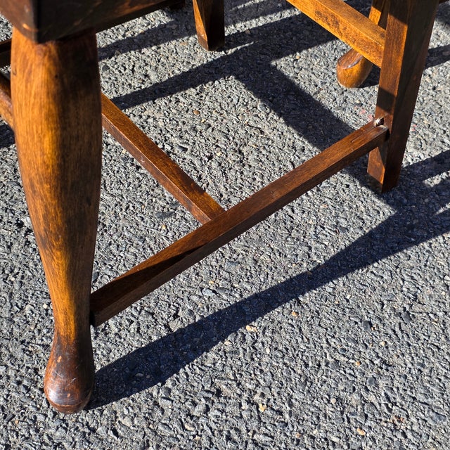 Brown Set of 4 Norquist English Georgian Revival Folding Cane Back Dining Chairs, Mid-20th Century For Sale - Image 8 of 11